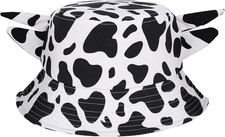 Cow Print Bucket Hat Cute Bucket Hat Beach Fisherman Hat Summer Travel Sun Hat B