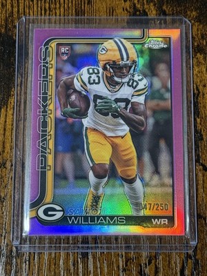 2025 Topps Chrome Rookies Savion Williams #340 Pink Refractor /250 (RC) Packers