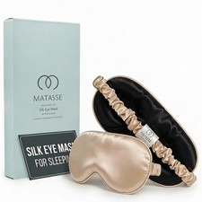 MATASSE 100 Mulberry Silk Sleep Mask 22 Momme 6A - 3D Contoured Eye Mask