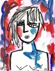 Hand Painted Neo Expressionist Portrait Acrylic 11x14 Canvas,  Holly Hammond — photo 2