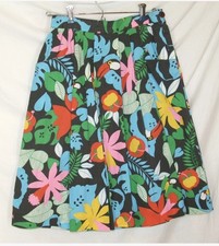 Vintage 1970s tropical print skirt Sanibel Sport Size 14 graphic toucan