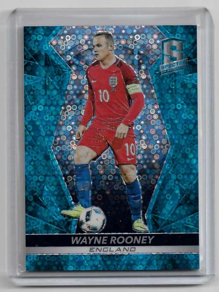 2016-17 Panini Spectra Soccer Wayne Rooney England Neon Blue Card /75 - Image 4 of 4