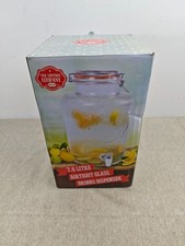 The Vintage Company B 51050 Jumbo Glass Drinks Dispenser | Air Tight Lid and Tap