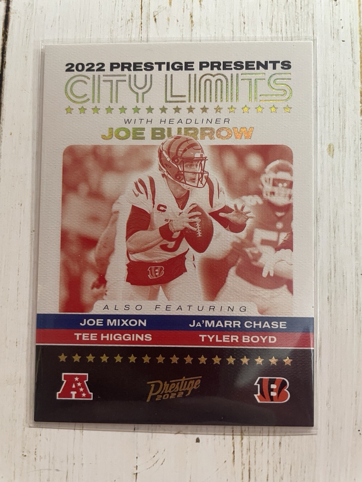 2022 Joe Burrow Prestige City Limits #5 Rare Case Hit SSP Bengals Card Football