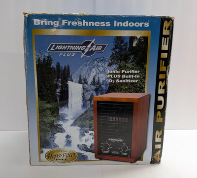 LightningAir Plus LA-2SPX Ionic Air Purifier O3 Sanitizer Walnut w/ HEPA