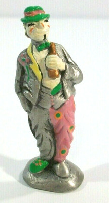 Circus Clown Fine Pewter Enamel Figurine, C.A.T. Designs, 1986