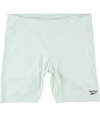 Reebok Womens Cotton Athletic Workout Shorts, Green, Plus Size, 2X/18-20W