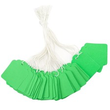 200Pcs Price Tags with String Attached, 1.4x1.8 inch Blank Paper Hangtags with S