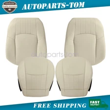 For 2006 2007 Benz C280 Driver & Passenger Bottom & Top Leather Seat Cover Beige