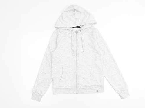 FB Schwester Damen Hoodie grau Baumwolle Full Zip Größe XS Reißverschluss - Bild 1 von 4