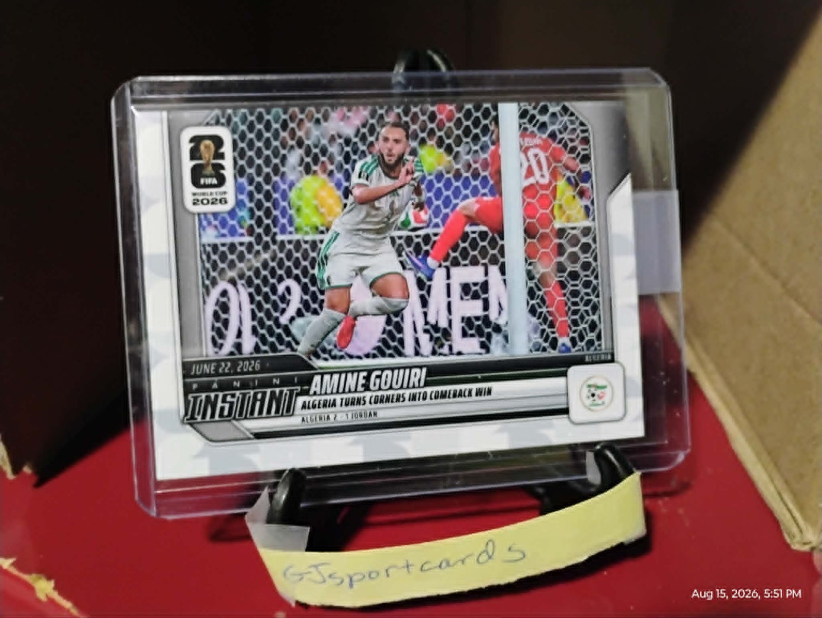 2026 Panini Instant FIFA World Cup #98 Amine Gouiri Algeria PR:68 Ships ASAP