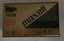 Maxell TC-30 HGX-GOLD High Grade VHS-C Videotape CASSETTE NEW Premium High Grade