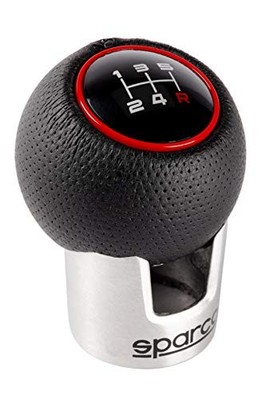 Manual Gear Shift Knob Lazio Black/Red Universal