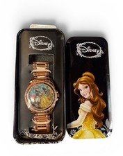 Disney Beauty And The Beast Rose Gold Tone Li...