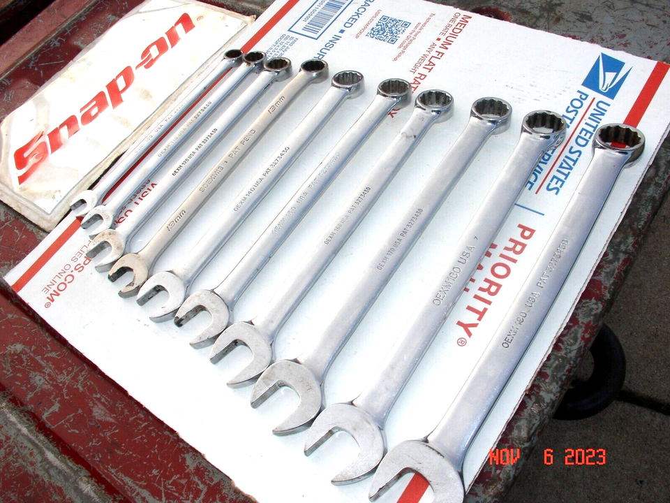 Snap-On oexm705 5 pc 12 point metric combination wrench set 20-24mm