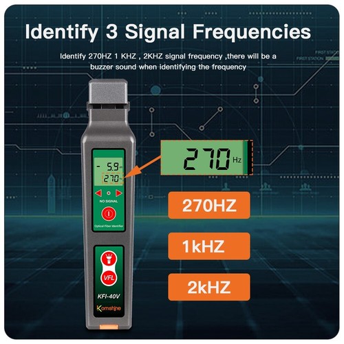 Probador de fibra óptica en vivo 2 piezas KFI-40V identificador de fibra óptica multi en uno camiones - Imagen 7 de 12