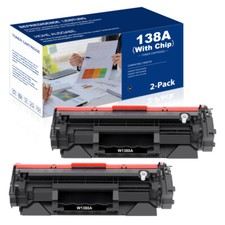 2PK W1380A 138A Toner Compatible With HP LaserJet Pro 3001dw MFP 3101fdw CHIP