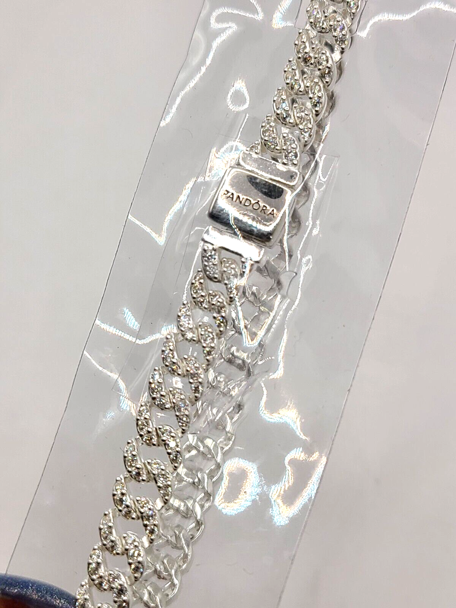 Pandora Bracelet Timeless Pavé Cuban Chain [Size in] 593008C01 18