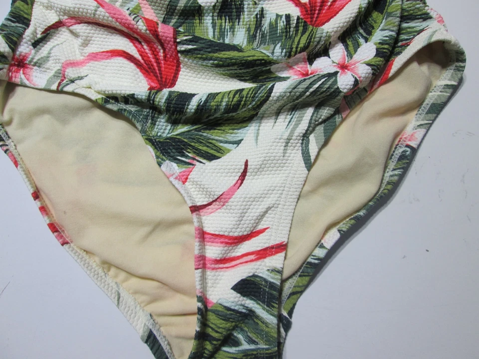 Traje de baño Kona Sol para mujer talla S de una pieza blanco multi inalámbrico forrado floral natación Foto 3 de 4