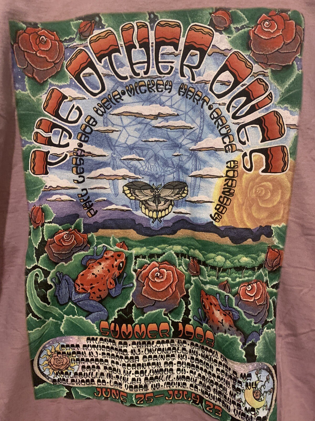 ALTRA Camicia da concerto vintage The Other Ones Grateful Dead XL anni '90 Deadhead blu liquido