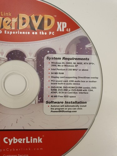 CD Programma Power DVD XP 4.0 Cyberlink - Picture 2 of 3