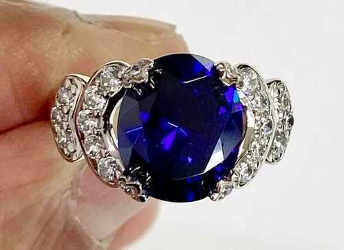 HSN Absolute Sterling 2.00cttw Simulated Tanzanite & Cubic Zirconia Ring Size 6 - Picture 4 of 15