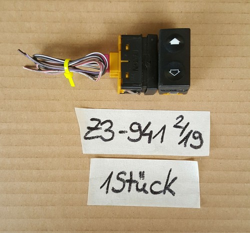 Schalter Fensterheber BMW E36 + Z3 FeHe Schalter mit Kabel Stecker gelb 8368941