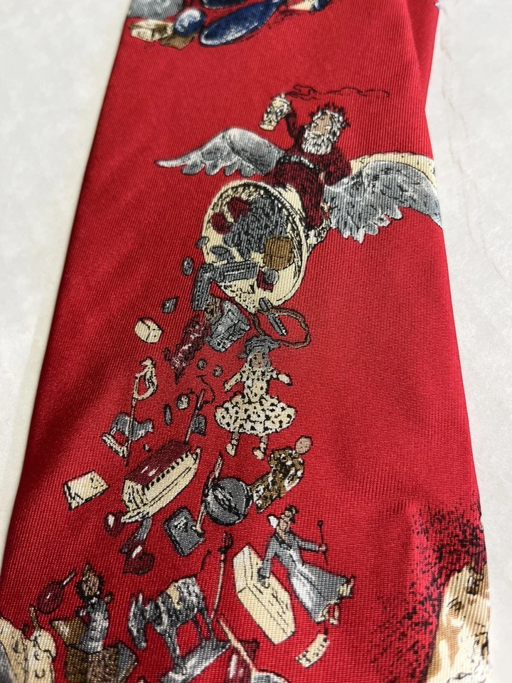 Dillard’s 100% Silk Neck Santa Christmas Made In USA  Excellent 🔥🔥🔥 - Image 3 of 4