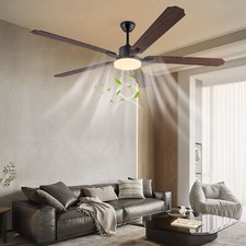 72in LED Ceiling Fan Indoor Ceiling Fan Lamp Light Dimmable W/ Remote Control