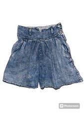 Vintage 80s Gitano Express Acid Wash Shorts Super High Waisted Pleated Size 5/6