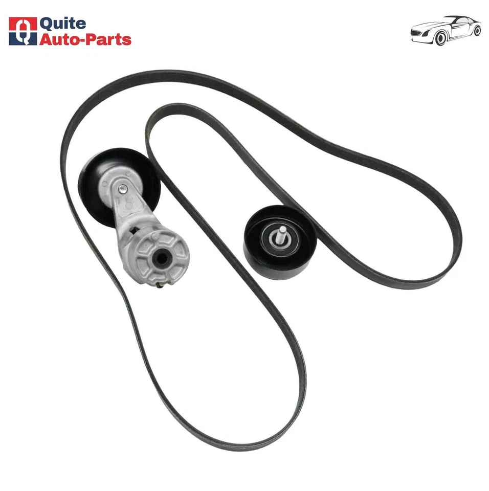Serpentine Belt & Tensioner Idler Pulley For 2011-12 Kia Rondo EX Luxury 2.7L V6 - Image 4 of 4