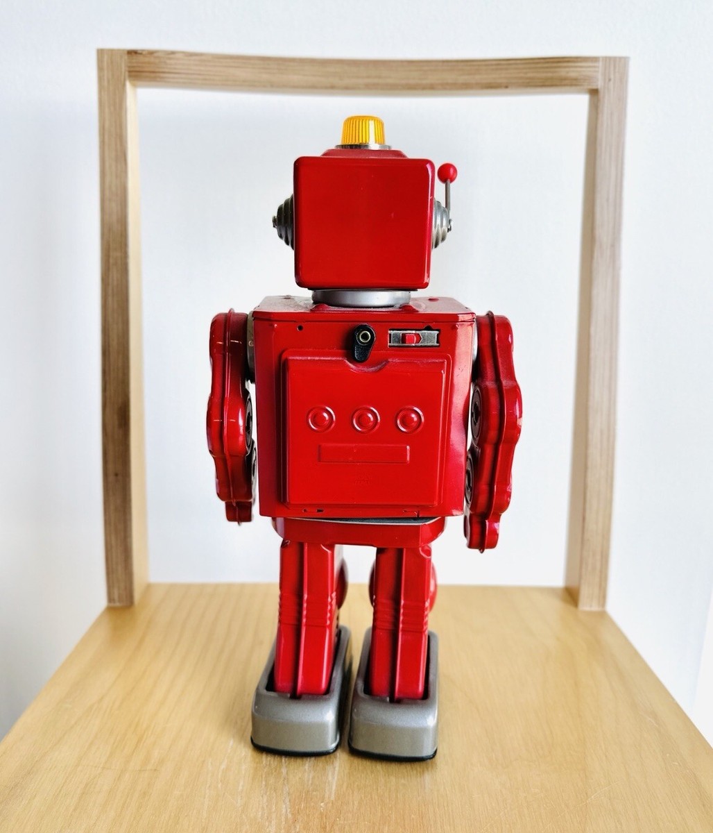 Vintage Star Strider Robot Red Battery Operated Tin Horikawa Vintage Star Strider Robot Red Battery Operated Tin Horikawa
