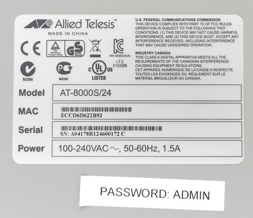 Commutateur Ethernet rapide Allied Telesis série AT-8000S - Photo 6/10