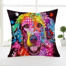 GOLDEN RETRIEVER/ Red Setter POP ART DOG LINEN Blend CUSHION COVER, UK Seller