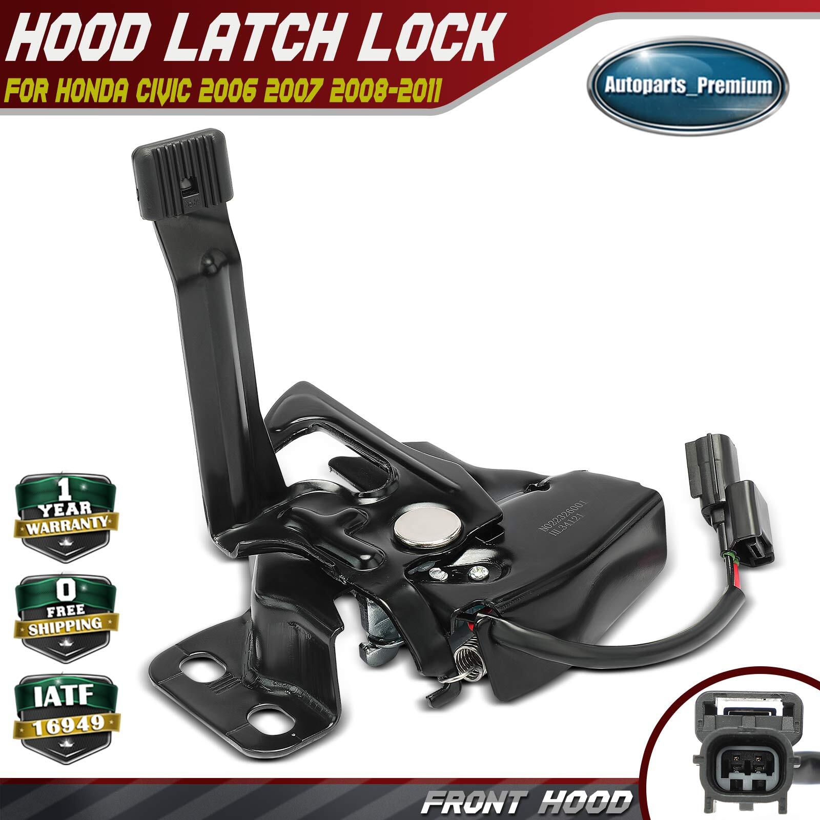 Hood Latch Lock with Alarm System for Honda Civic 2006 2007 2008 2009 2010 2011