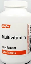 Rugby Multivitamin Vitamin Supplement 1000ct -Expiration Date 03-2027