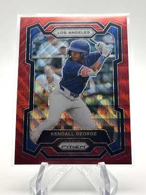 KENDALL GEORGE 2024 PANINI PRIZM RUBY RED WAVE PRIZM DODGERS PROSPECT