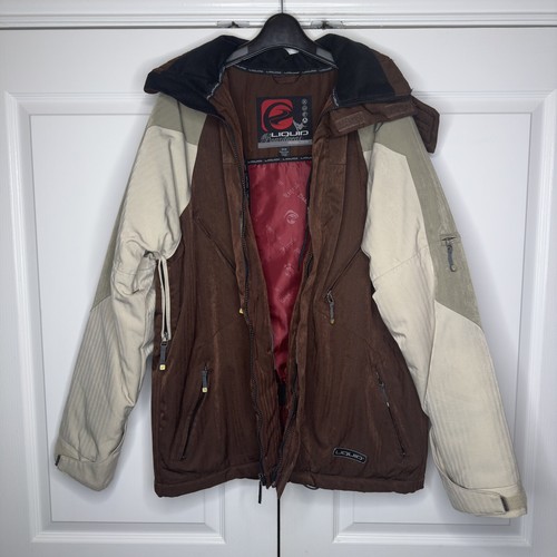 Liquid Boardwear Freerider Giacca Snowboard Uomo M/M Marrone Beige Impermeabile - Foto 2 di 16