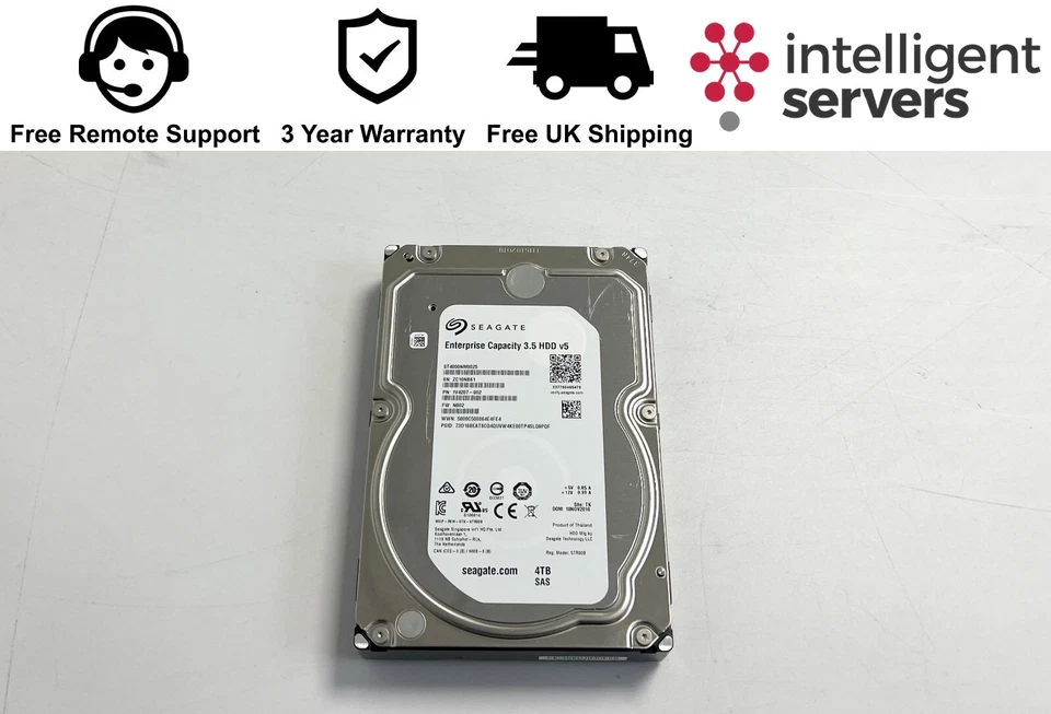 Seagate ST4000NM0025 4TB SAS 7.2K rpm LFF (3.5-inch) Hard Drive - Image 2 of 2