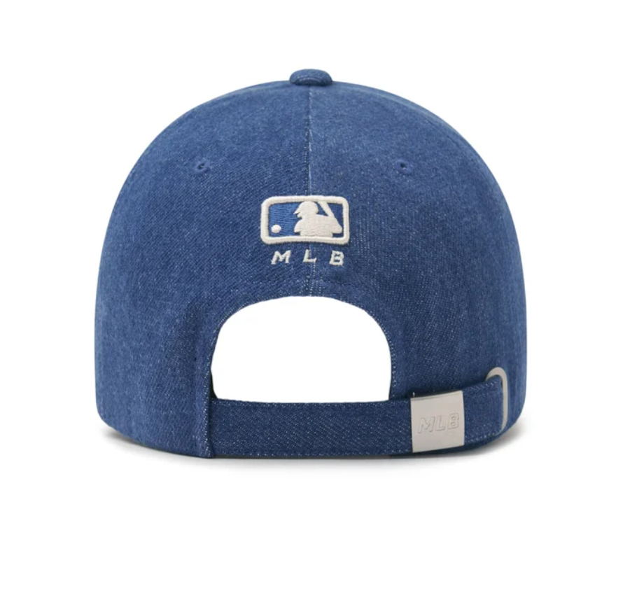 キャップ MLB Korea Culsive Lettering Denim Unstructured Ball Cap NY D MLB Unisex Cursive Lettering Denim Coloration Unstructured