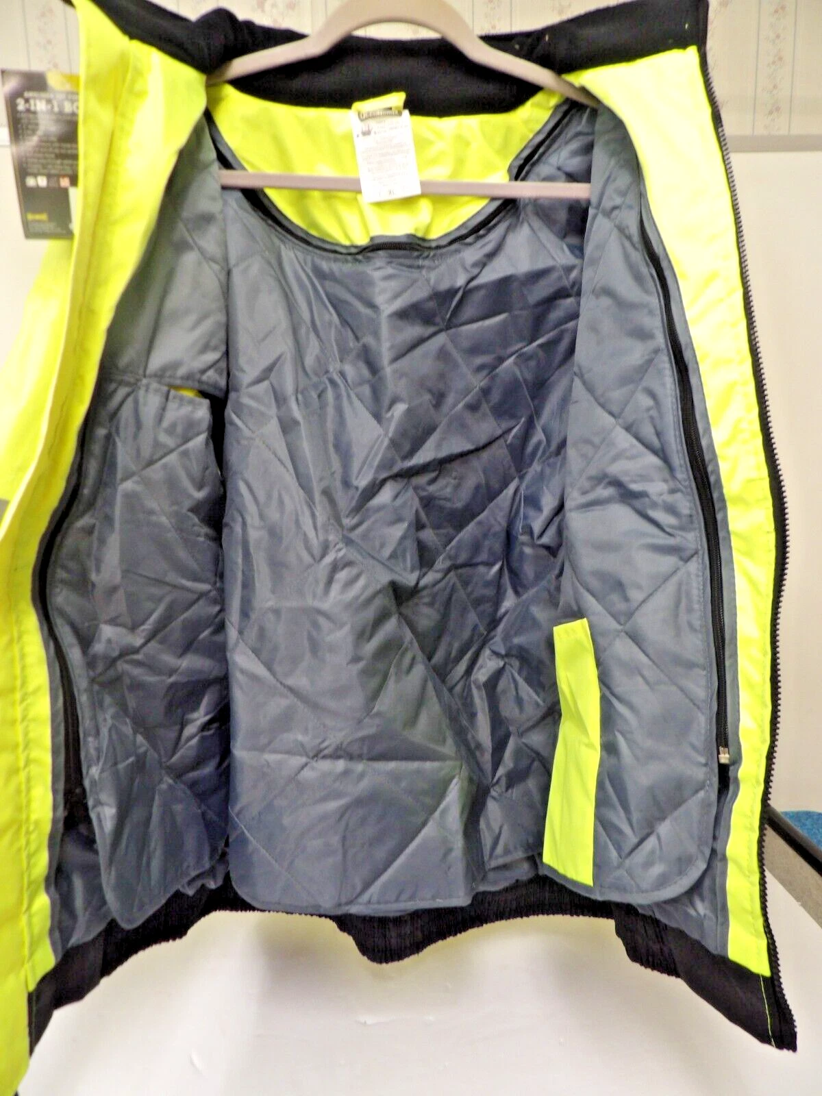 Yellow Workwear OccuNomix Collared Lined Jacket Coat Men's Size XL - product detail image 7