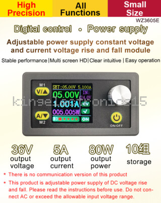 DC DC Buck-Boost Converter Step UP Down Power Supply Module Adjustable Ammeter