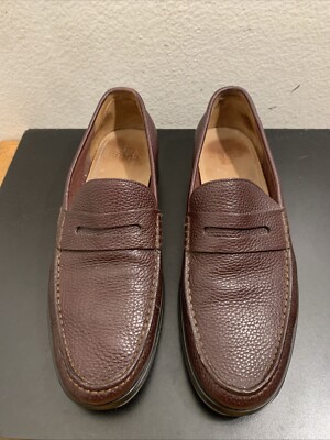 BALLY sigor Brown Penny Loafers Gran Leather Men Sz 10.5 D $500