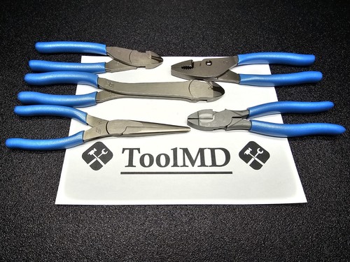 Snap-on Tools USA RARE 5pc PEARL BLUE Plier & Heavy-Duty Cutter Lot Set 312CF - Picture 10 of 18