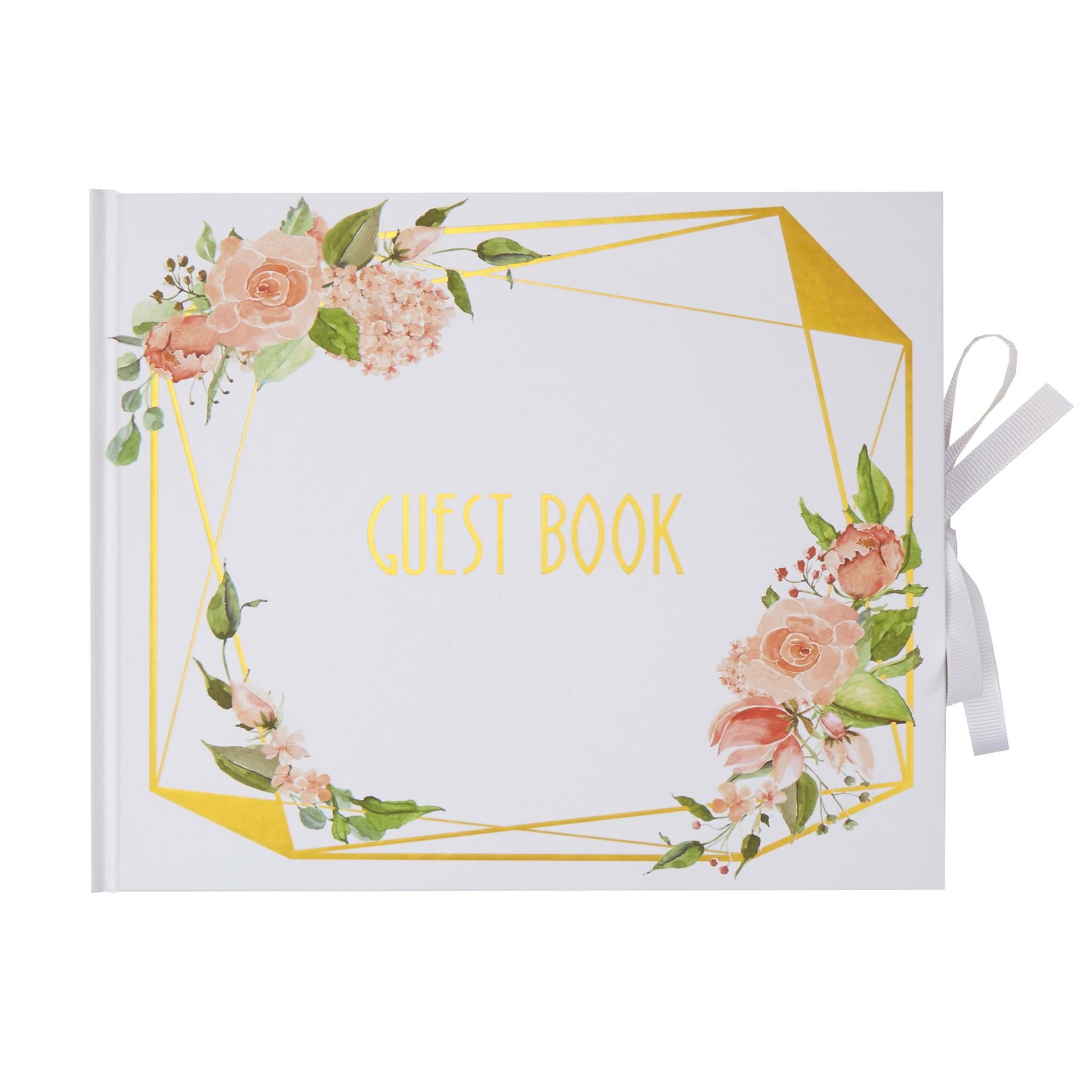 Wedding Guest Book Floral Geometric Pattern Memory Message Keepsake 32Page Gift
