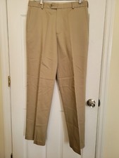 Dockers Premium Never IronFlat Front Khaki Tan Chino Pants Size 34 x 34 EUC