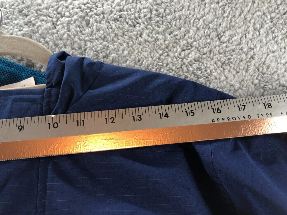 Chaqueta cortavientos Adidas para niñas extra grande XL 14 niñas azul naranja paquete con capucha Foto 2 de 4