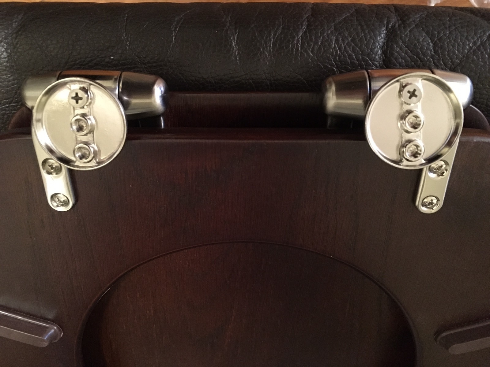 Porcher 7111800.610 Elongated Wood Toilet Seat with PN Hinges, WENGE