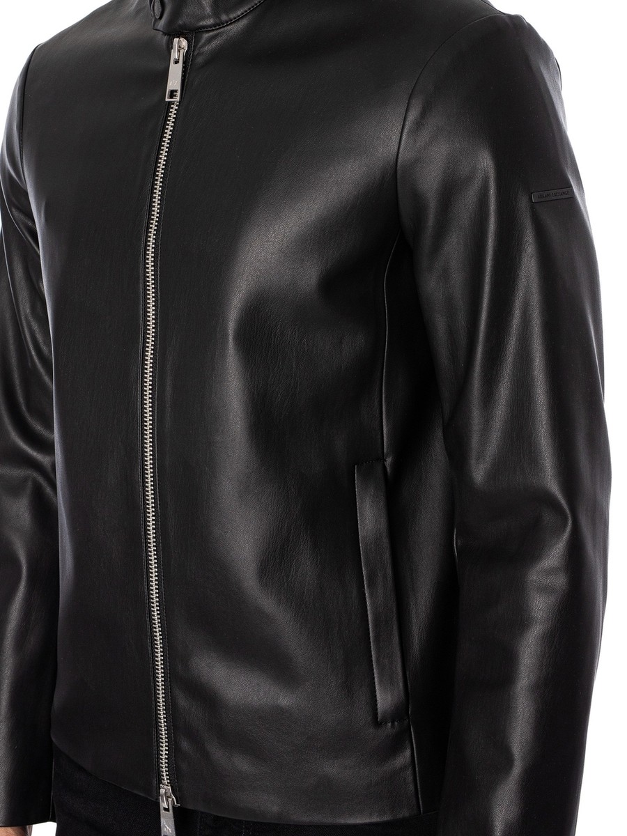 Armani Exchange Men's Faux Leather Jacket, Black | eBay Armani Exchange Men's Faux Leather Jacket, Black | eBay