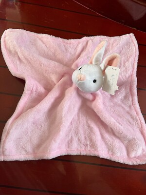 Hase Mond & Sterne Rosa und Weiß Baby Bettdecke Decke Neu Plüsch TJM
